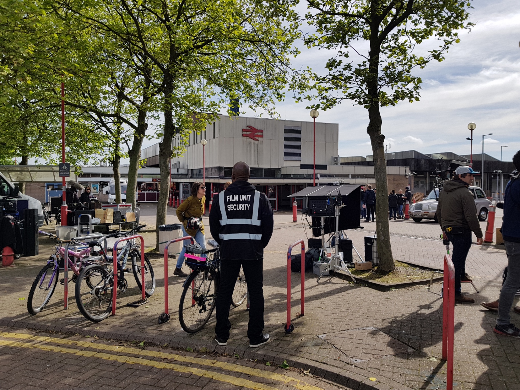 Film unit security holding a public location